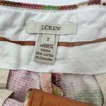J. Crew Women's Chino Brown Pink Floral Watercolor Shorts Cotton Spandex Size 2 Photo 8