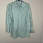 Vince  Oversized Long Sleeve cotton Shirt Women med Relaxed Button up mint green Photo 4
