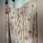 Free People Wildflower Honey Floral Print Mesh Top Ivory Combo Large Photo 9