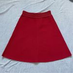 Sandro  Circle Scallop Skirt Size 1 in Red Photo 1