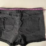 Charlotte Russe  Refuge Black Wash Distress Cuffed Hem Jean Shorts Size 12 EUC Photo 4
