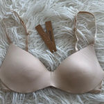SKIMS Wireless Form Pushup Plunge Bra Sand Size 32B Photo 0