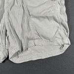 Sonoma Womens Medium Light Gray Linen Blend Pull-On Shorts Elastic Waist Pockets Photo 4