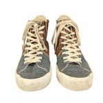 Inkkas London Sky High Top Shoe Sneakers Southwest Western Canvas Women's Size 7 Blue Photo 2