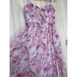 NWT Lulus Novella Pink Floral Ruffled Bustier Lace Photo 3