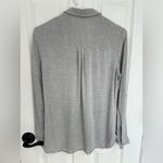 EXPRESS  The City Shirt Gray Button Down High Low Hem Women’s Size S Photo 1
