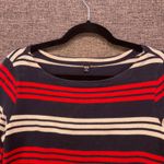 Uniqlo  Womans Dress Size M Striped Dress‎ Boatneck Red White Blue Casual Photo 1