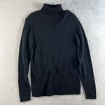 Gap Vtg XL Ribbed Turtleneck Sweater Y2K Black Long Sleeve Pullover Women's Photo 2