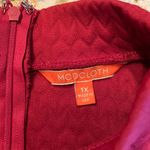 Modcloth Dress Womens 1X 16 18 Burgundy Mock Neck Quilted Stretch Long Sleeve Photo 5
