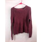Aeropostale Women’s Sweater Burgundy Waffle Knit Y2K Size XS Euc Photo 1