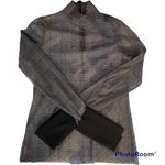 ZARA Shear Plaid Long Sleeve Top Size Medium Photo 1