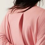 Athleta Pink Long Sleeve Elemental Top Cropped Shirt Sz.S Photo 3