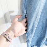 Everlane  The Splitneck Jean Dress in Medium Washed Blue Photo 3