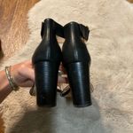 Louise et Cie  Size 39 8.5 Black Open Toe Heels Ankle Strap Block  Strappy Lo-Kai Photo 3