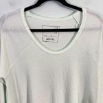 We The Free Women's Light Green Waffle Knit Oversized Sweater Top Size L Photo 0