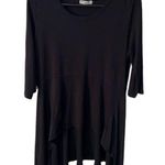 Cha Cha Vente Flowy Black Long Sleeve Blouse Black Size L Photo 0
