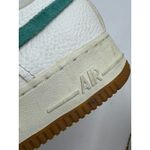Nike  Shoes Women 8.5 Sail Mystic Green Leather Air Force‎ 1 Vandalized Sneakers Photo 11