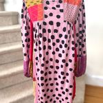 Blank London Anthropologie Miranda Pink Patchwork Polka Dot Shift Dress Size XS Photo 1