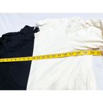 Selva Negra‎ Wabi Two Tone Sweatshirt Top Size L Black Cream Crewneck Cotton Size L Photo 6