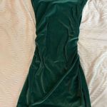 Boutique  High Neck Green Velvet Mini Dress Photo 0