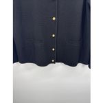 Talbots 100% Merino Wool Military Sweater Jacket Cardigan Women's Black Size XLP Photo 7