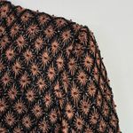 Adrianna Papell Vintage Evening Silk Beaded Embroidered Jacket Black Copper S Photo 10