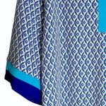 Chico's Chico’s Geometric Colorblock-Trim Knit Top Beachside Blue Vanity Size 4/US XXL Photo 4