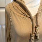 POL Medium Goldenrod Burnout Crochet Detailed Hooded Top Photo 2