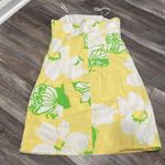 Lilly Pulitzer  Bowen Yellow Butterfly Print Strapless Dress Size 4 Photo 1