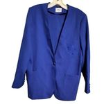 Vintage Cricket Lane Blue Suit Jacket Size 10 Photo 0