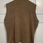 Joseph A Womens Sleeveless Size XL Gold Silk Metallic Knit Party Photo 0