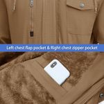 Men's Winter Jacket Cotton Military Jackets Fleece Lined Thick Work Coats Warm Cargo Jackets with Hooded Photo 3