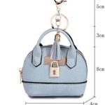 Sage Green Mini Tote Bag Keychain Coin Purse Pu Leather for Mini Pouch Zipper Photo 1