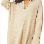 Free People Ribbed Knit Long Sweater size M Photo 0