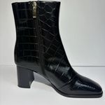 Nordstrom Rack Normandy Women’s Sz 6 M Black Croc Print Block Heel Ankle Boot Photo 2