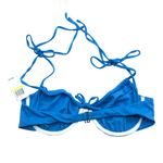 Charlie Holiday  Florence Underwire Bikini Top Tie Straps Blue M Photo 2