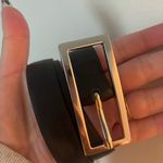 ZARA 2024 Tiny silver buckle leather belt Photo 3