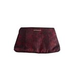 ADOLFO DOMINGUEZ Red Black Snake Print Envelope Clutch Handbag Photo 7