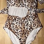 Aerie One Piece Full Coverage Swimsuit Animal Print Medium BNWTS $59.96 Photo 2