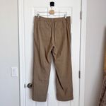 Vince Linen-Blend High-Rise Pull-On Wide Leg Pant in Moss Smoke Size L Photo 7