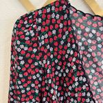 & Other Stories & Other Stories Paris Atelier Strawberry Daisy Print Wrap Dress Scalloped Small Photo 1