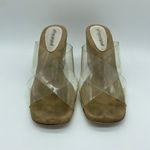 Jeffrey Campbell Mystical Brown Wedge Sandals Clear Strappy Women's size 8 Photo 1