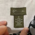 Anthropologie  Fei Grey Black Floral A Line Dress Womens 6 Babydoll Y2k Mini Photo 3