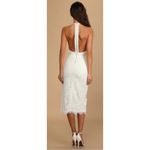 Lulus NWT  Romantic Message White Lace Racerback Sleeveless Midi Dress,XS Photo 1