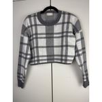 Altar'd State  Plaid Cropped Sweater Women's Size S Long Sleeve Casual Cozy Photo 1