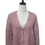 BB Dakota  Steve Madden Cardigan Sweater Marled V Neckline Button Down Pink W L Photo 2