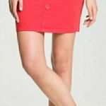 Caslon  Red Denim Mini Skirt 8 Photo 0