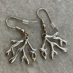 Boutique Elegant Gold Coral Branch Drop Dangle Earrings Beach Nautical Photo 0