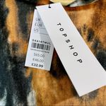 Topshop Women’s Tie Dye Long Sleeve Velvet Velour Smocked Cropped Pullover Sz 6 Photo 7