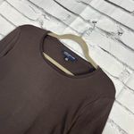 Jones New York Brown Long Sleeve Cotton Shirt Women’s S Classic Minimalist Fall Photo 6
